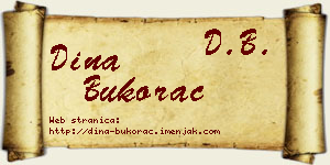 Dina Bukorac vizit kartica